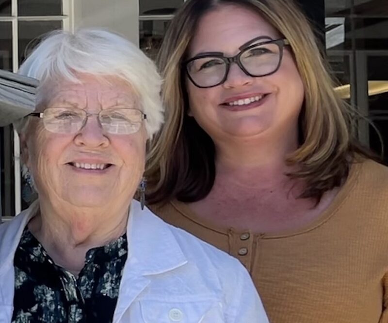Liz Heape-Caldwell pictured with Mother, Carol Heape.